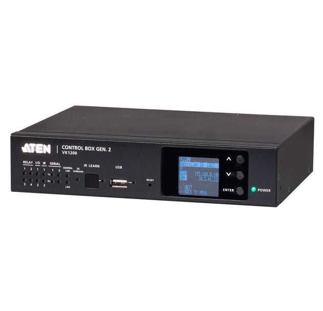 Aten VK1200 Control System - Compact Control Box Gen 2., High performance with Quad-core CPU, Dual, isolated LAN for secured communication Aten VK1200 Control System - Compact Control Box Gen 2., High performance with Quad-core CPU, Dual, isolated LAN for secured communication